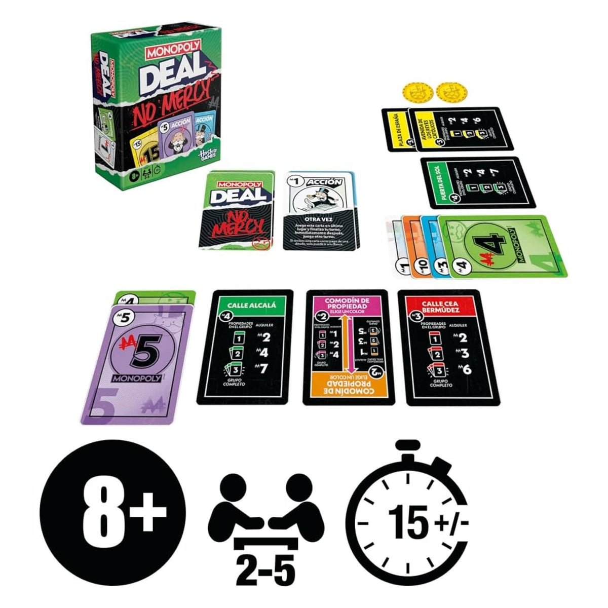 Monopoly Deal No Mercy Juego de Cartas Edición Despiadada – vista 2