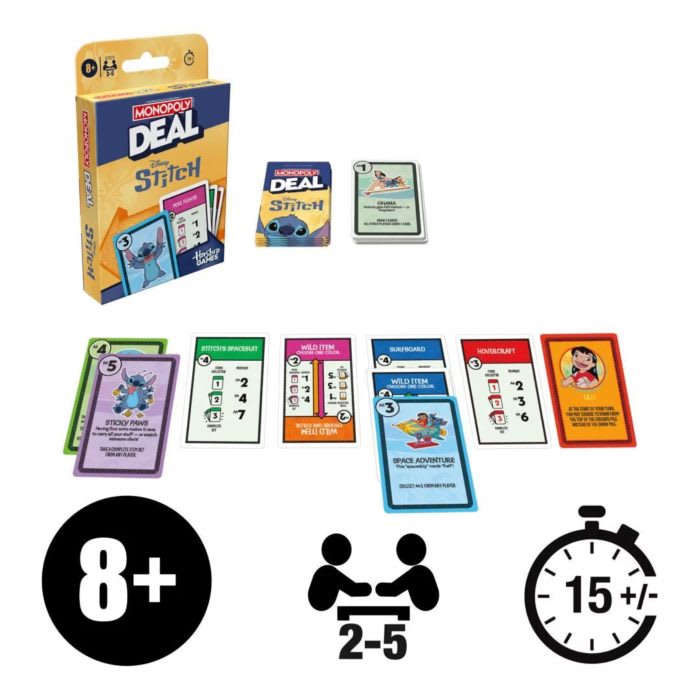 Monopoly Deal Disney Stitch Juego de Cartas – vista 1