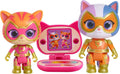Figuras SuperKitties Su-Purr Charged Ginny y Buddy con accesorio tablet