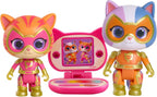 Figuras SuperKitties Su-Purr Charged Ginny y Buddy con accesorio tablet