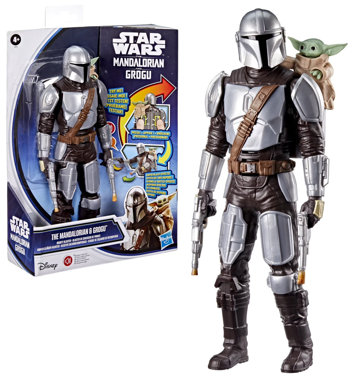 Star Wars The Mandalorian & Grogu Bounty Blaster Figura de 11 Pulgadas – vista 1