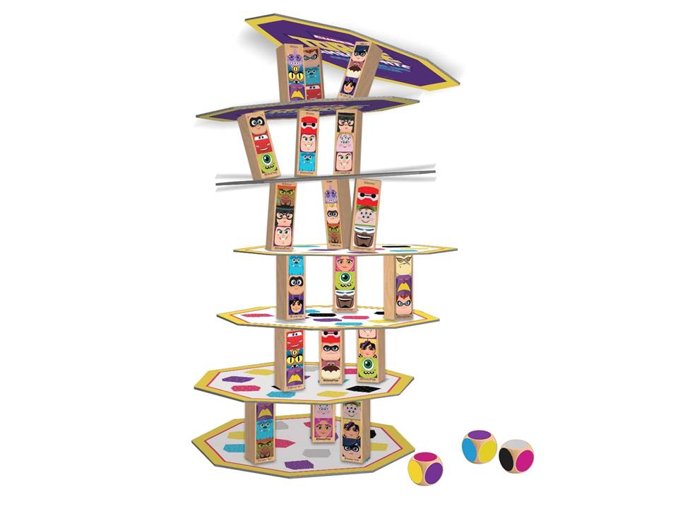 Torre Tambaleante Disney Pixar Juego de Bloques de Madera – vista 1