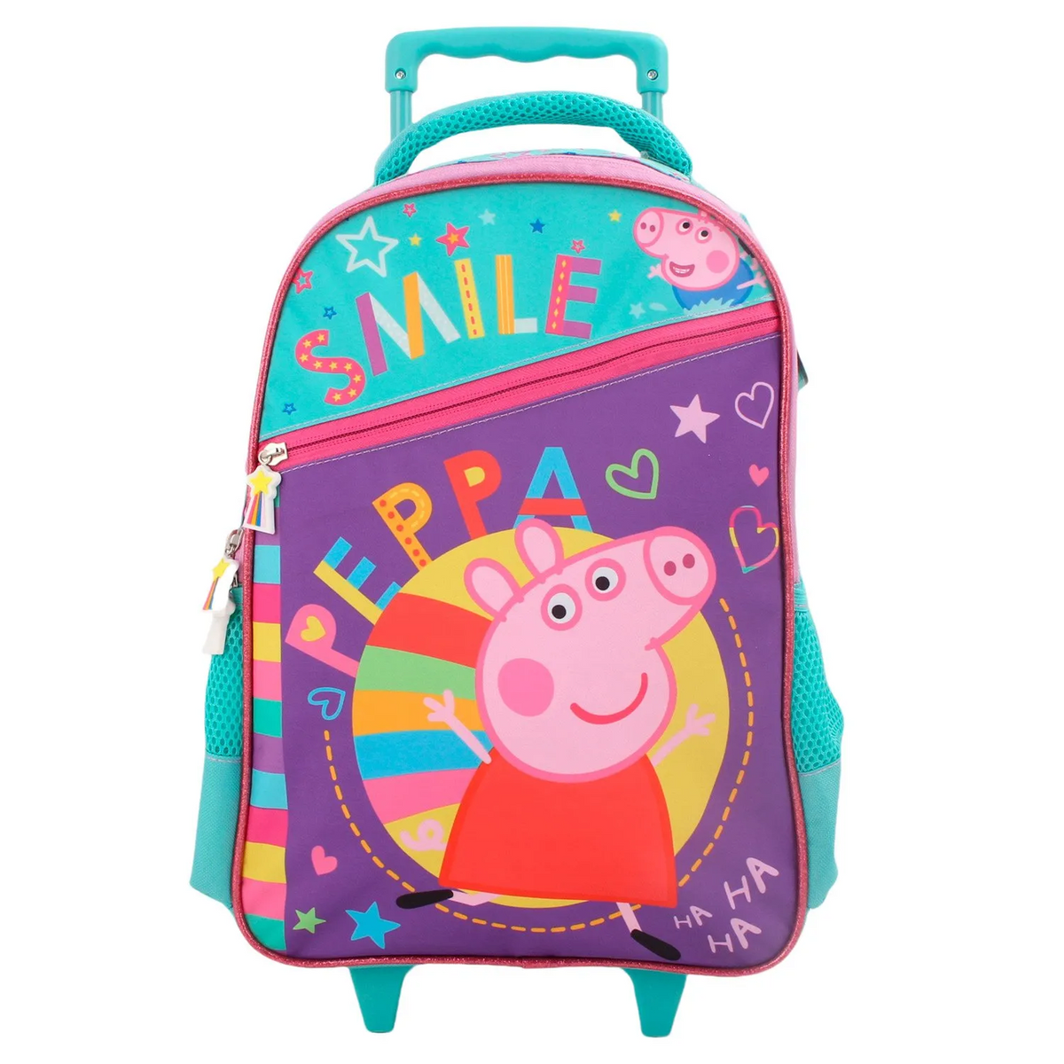 Set Escolar Peppa Pig Mochila con Ruedas, Lonchera y Estuche – Intek