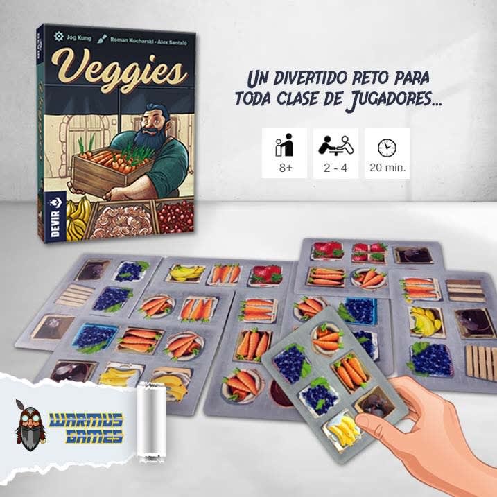 Juego Veggies de Devir Juego de Cartas Familiar de Frutas y Verduras – vista 1