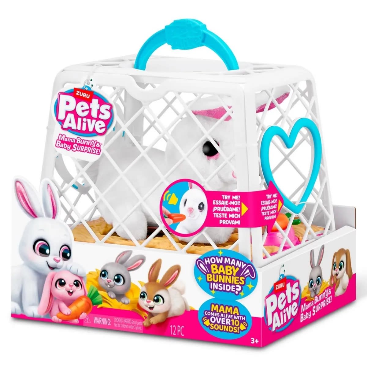 Pets Alive Mamá Coneja con Bebés Sorpresa Interactiva con Sonidos – vista 4