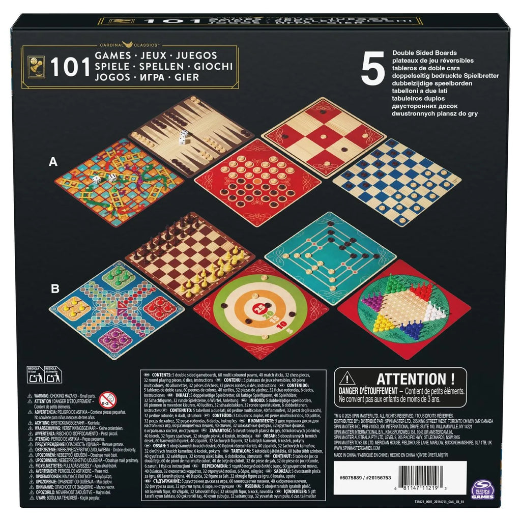Juego Familiar 101 Juegos Clásicos con 5 Tableros Doble Cara – vista 2
