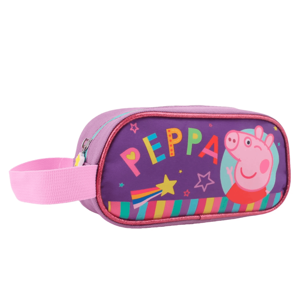 Set Escolar Peppa Pig Mochila con Ruedas, Lonchera y Estuche – Intek