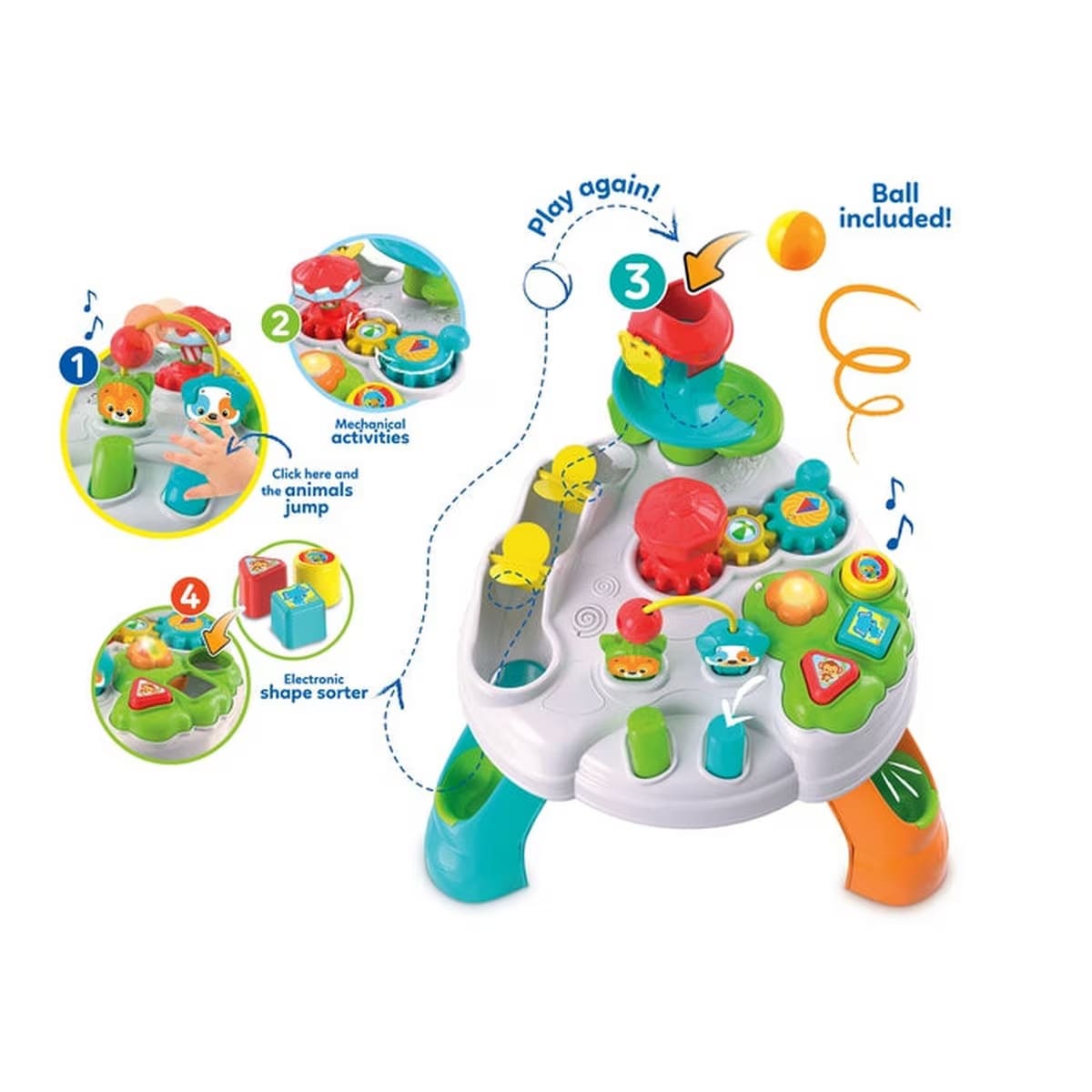 Clementoni Baby Park Mesa de Actividades Interactiva con Luces y Sonidos – vista 1