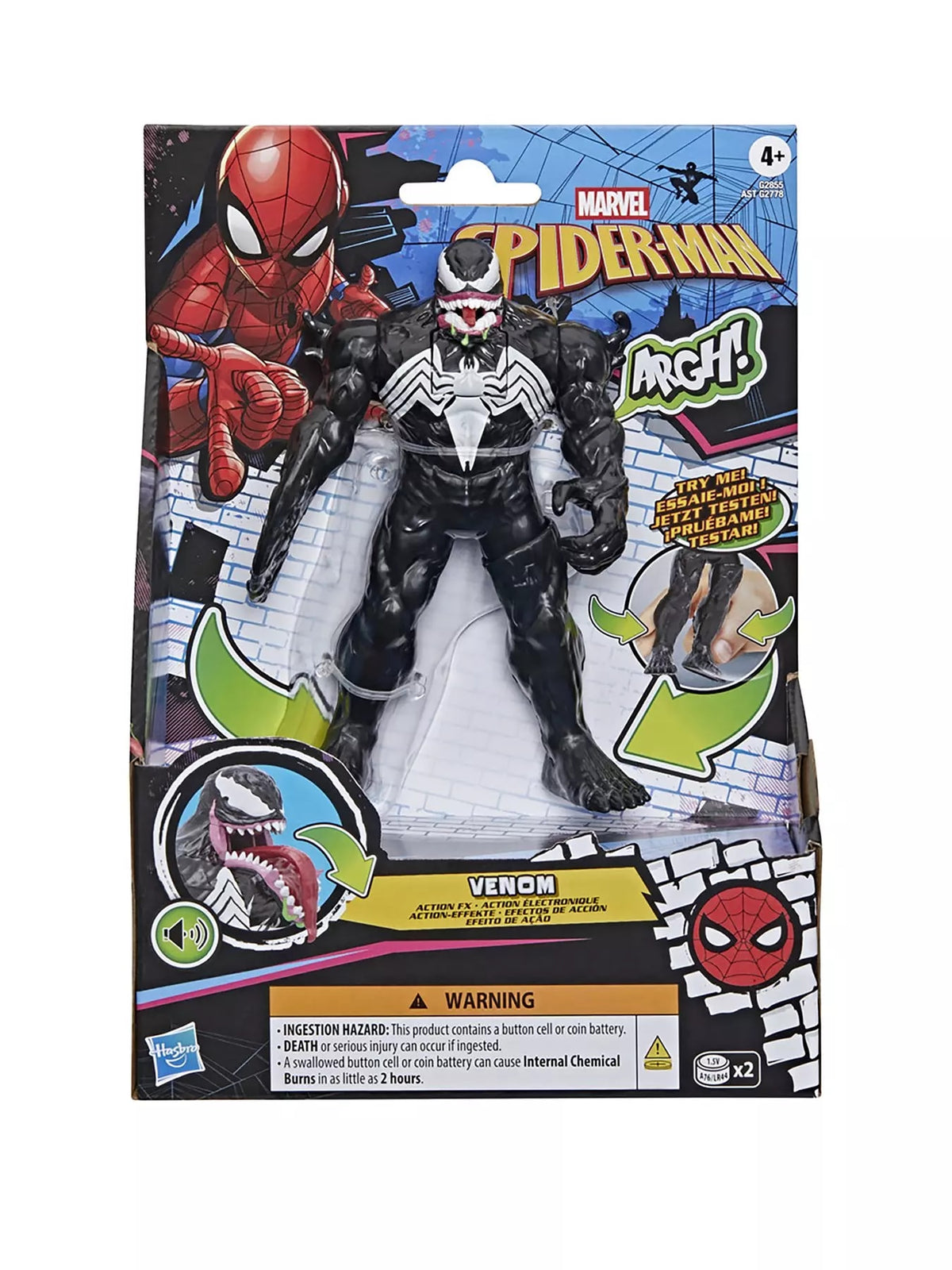 Spider-Man Venom Action FX Figura Electrónica 6 Pulgadas – Hasbro